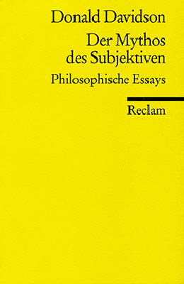 Donald Davidson Der Mythos des Subjektiven